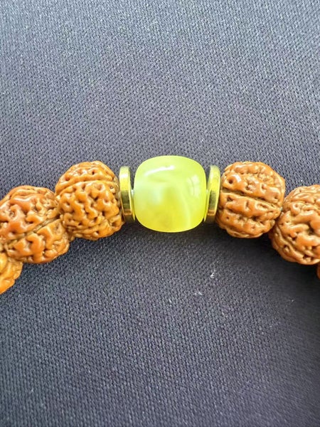10mm Rudraksha Seeds bracelet with matching Baltic Amber Carousel 4