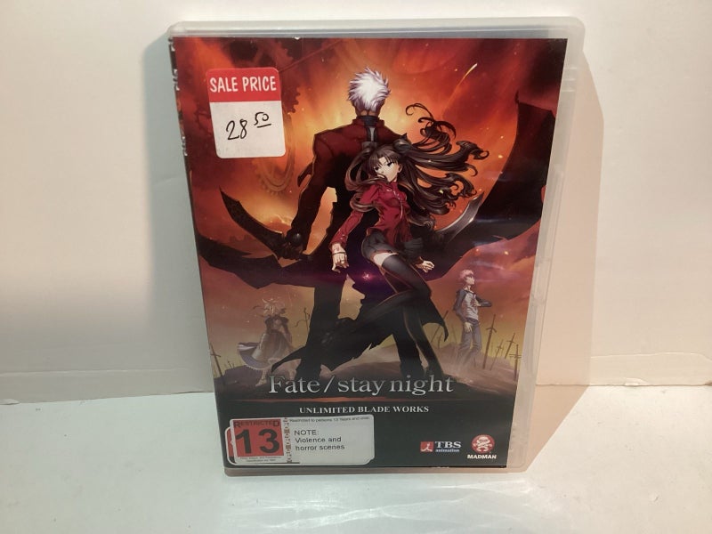 Fate Stay Night : unlimited Blade Works the Movie. Anime DVD ( Region 4) Madman Carousel 1