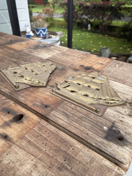 Brass Boat Book Ends Carousel 2