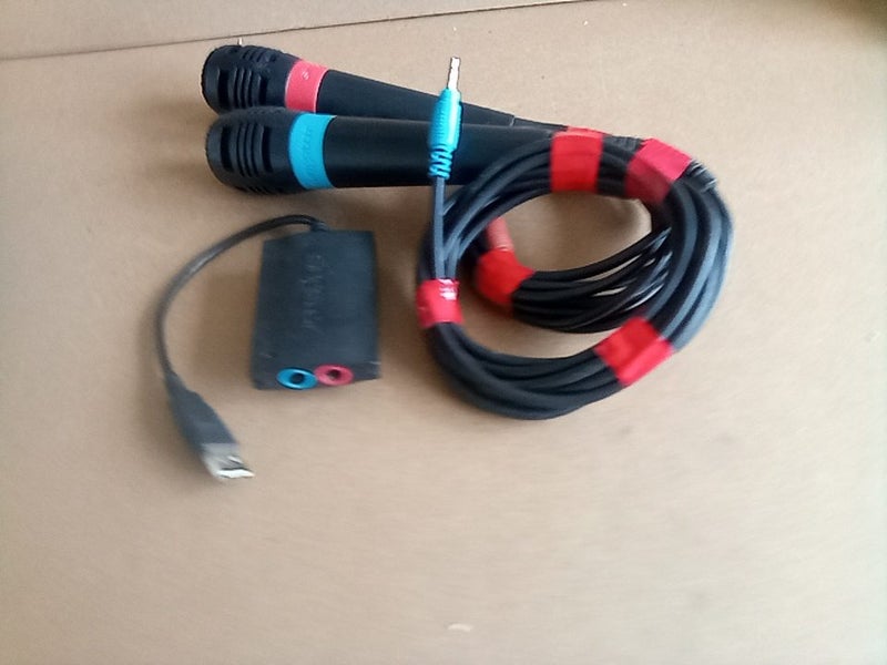 Singstar Microphones x2 PLUS USB Converter Carousel 1