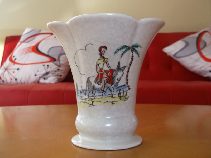 Crown Devon Riviera Vase 1950's Carousel 1