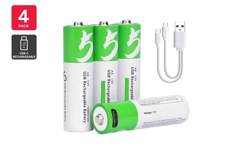 Rechargeable Lithium-Ion AA Batteries (4 Pack) Carousel 1