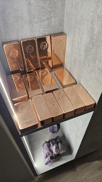 1035g copper bullion bar full polish Carousel 4