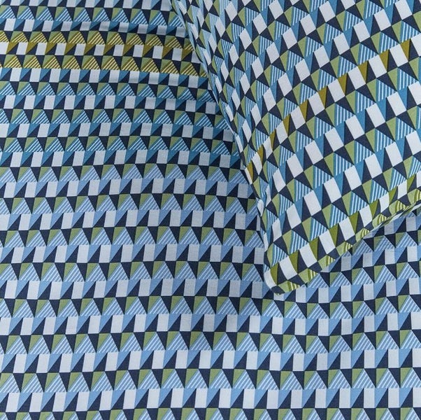 Bedding House Cotton Sateen Quilt Cover Set Geometric Print King Size Carousel 2