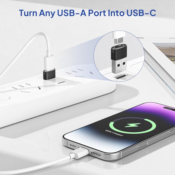 2 PCS USB-A to USB-C OTG Adapter | Ultra-Portable Aluminum Alloy Converter Carousel 10