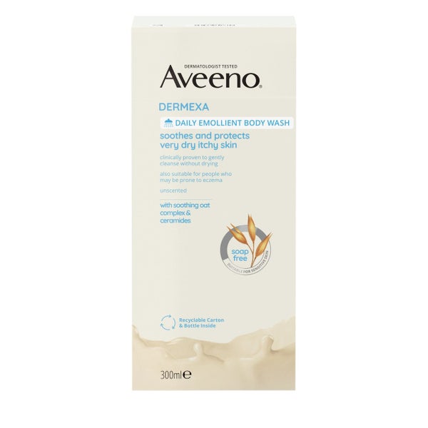 Aveeno Dermexa Daily Emollient Fragrance Free Body Wash 300ml Carousel 2