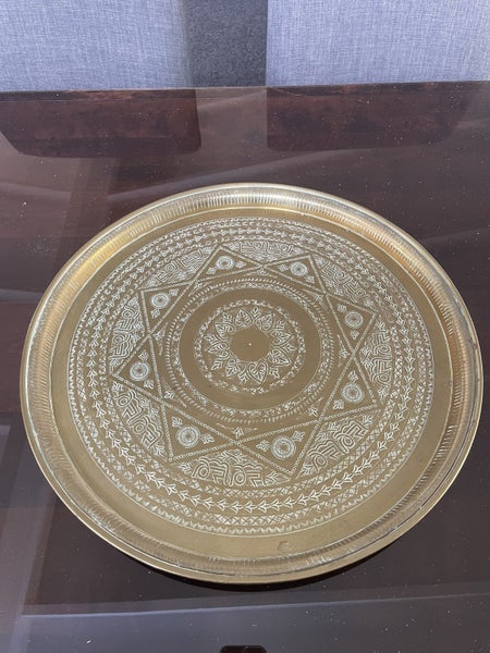 VINTAGE BRASS SERVING TRAY Carousel 6