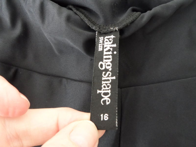 TAKING SHAPE - BLACK S/S ZIP FRONT SWIM TOP size 14 & SHORTS Carousel 7