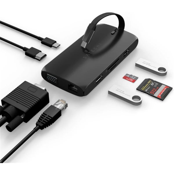 SATECHI USB-C On-the-Go (Black) Multiport Adapter [ST-UCMBAK] Carousel 5