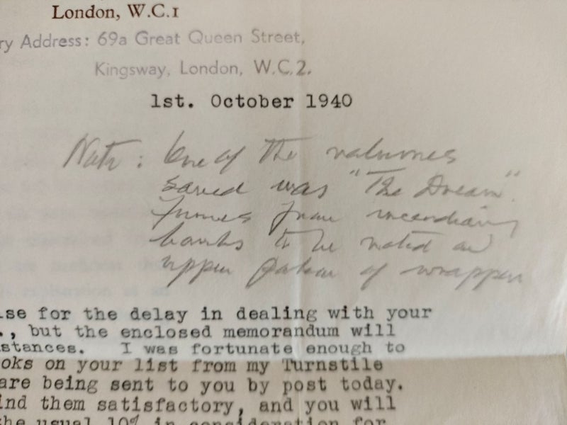 The Dream by John Masefield Signed Limited Edition (survived WW2 bombing!) Carousel 10