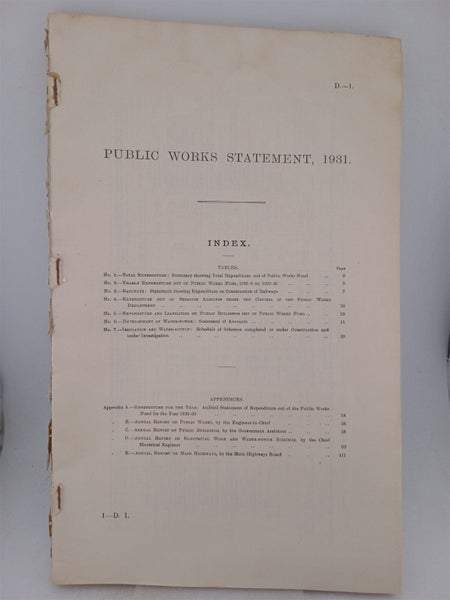 Public works statement 1931 by unknown Carousel 1