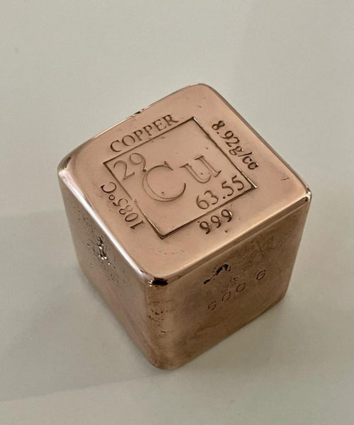 500g copper bullion cube full polish Carousel 2