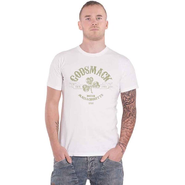 Godsmack T Shirt Celtic Cross band Logo new Official Mens White Carousel 1