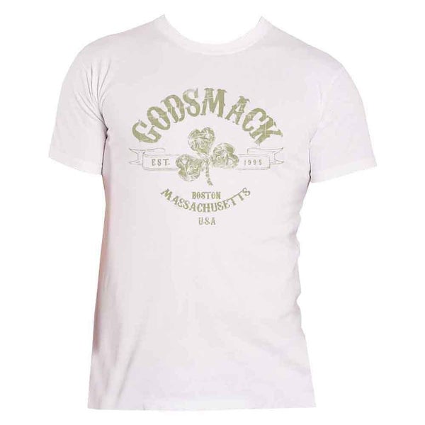 Godsmack T Shirt Celtic Cross band Logo new Official Mens White Carousel 4