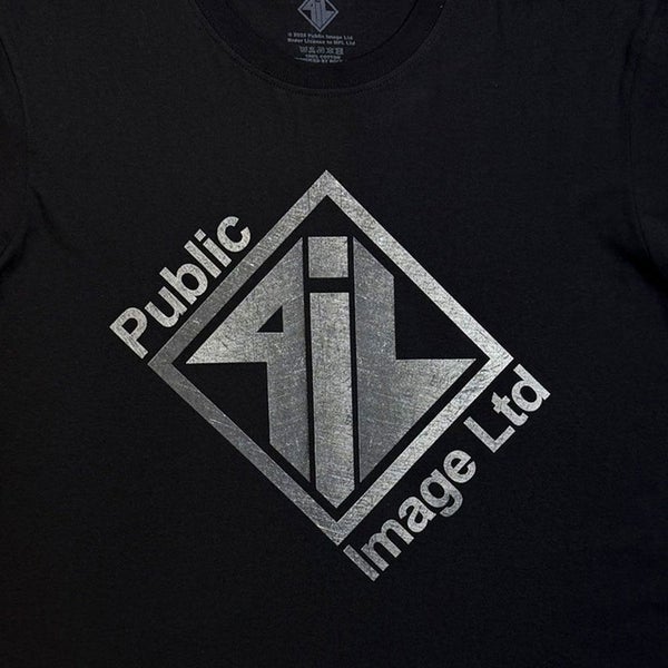 PIL Public Image Ltd Brushed Steel Logo And Text T Shirt Carousel 2
