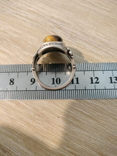 Sterling silver tiger eye ring Carousel 7