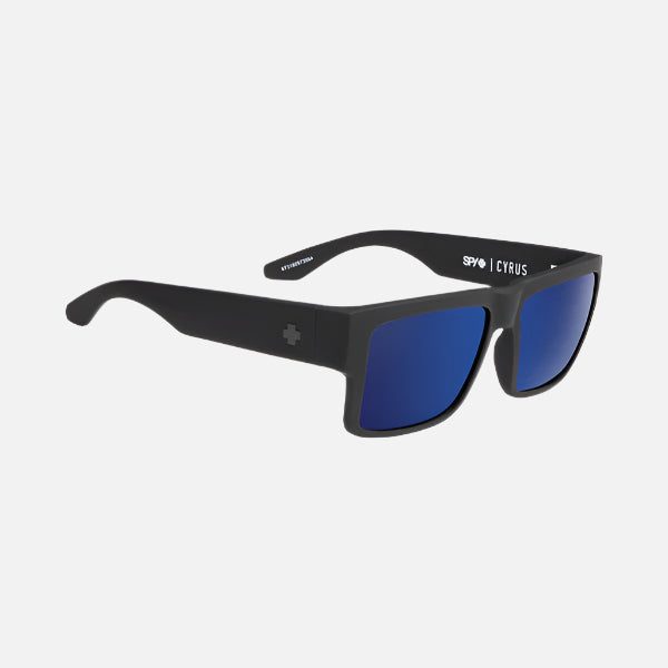 Spy Sunglasses Cyrus - Soft Matte Black Happy Bronze W/ Blue Spectra Carousel 1