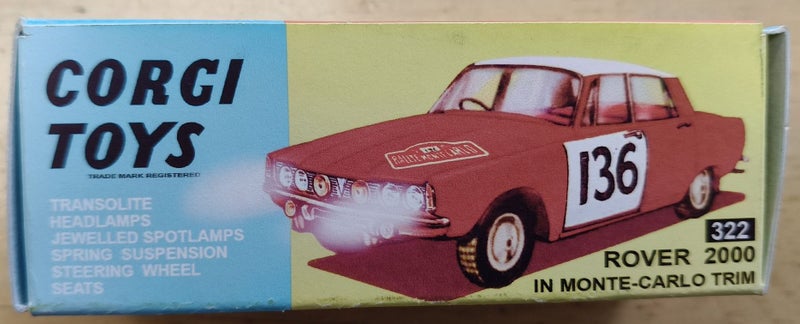 CORGI TOYS 322 ROVER 2000 IN MONTE-CARLO TRIM - BOXED- NOT ORIGINAL Carousel 1