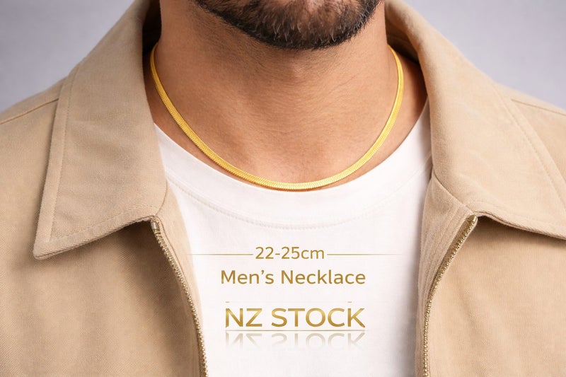 Men’s Everyday Titanium Necklace – Gold Plated Carousel 1