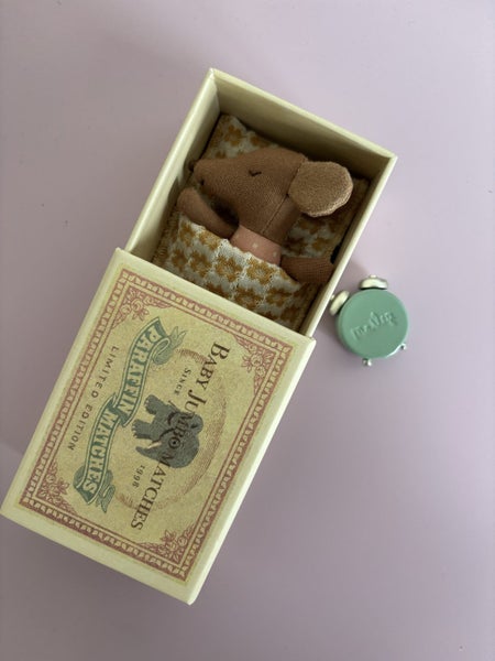 MAILEG SLEEPY WAKEY BABY MOUSE + ALARM CLOCK Carousel 1