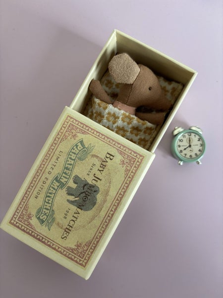 MAILEG SLEEPY WAKEY BABY MOUSE + ALARM CLOCK Carousel 2