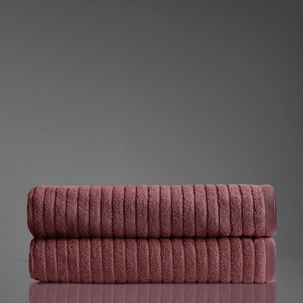 Alessia Cotton Bamboo Rib Bath Sheet Twin Pack Carousel 2