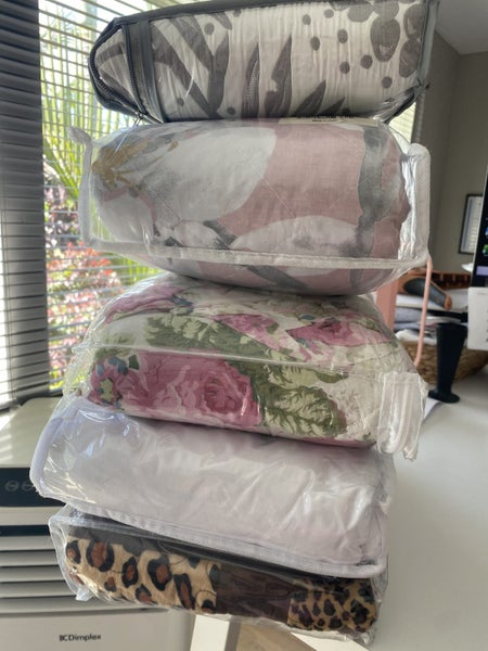 Repurpose these brand new pillowcases into Quilting Fabrics - x5 random pairs Carousel 1