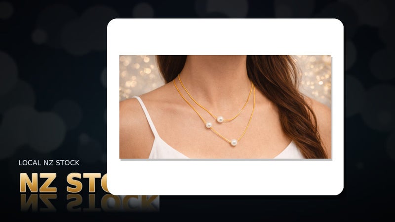 Necklace with Pearl Chain Pendant Necklace Carousel 1