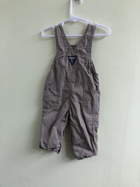 Osh Kosh B'gosh Overalls Tan Lined Size 6 Months Carousel 2