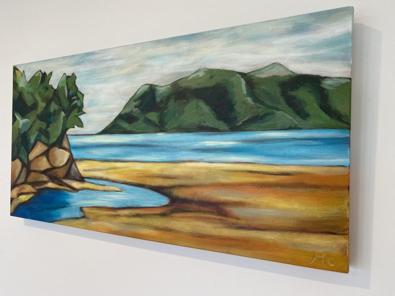 Cooks Beach - Coromandel, Original Painting by Megan Collins Carousel 5
