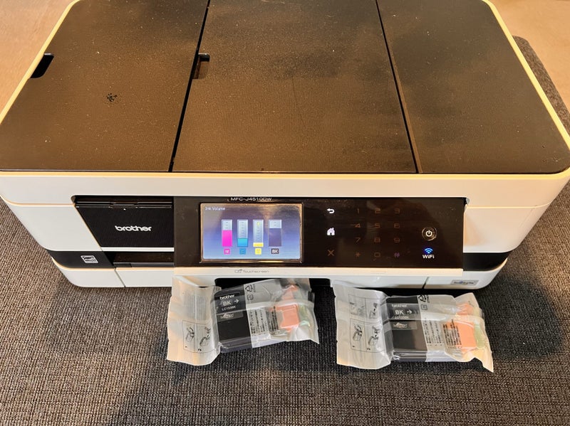 Brother printer MFC-J4510DW with $100 black ink cartridges Carousel 1