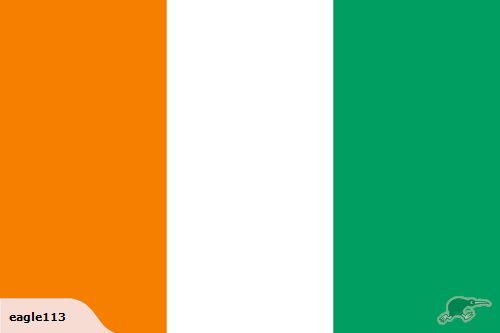 Flag Ivory Coast - 1.5 metre x 90cm - 2 metal eyelets Carousel 1