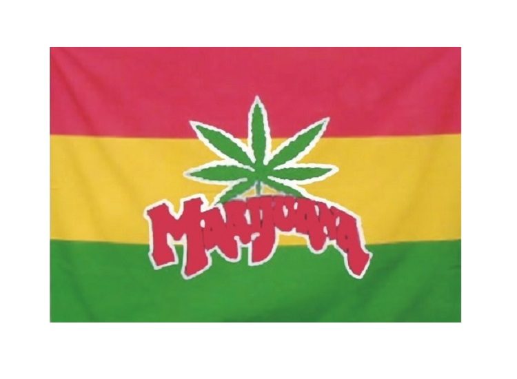 Flag Marijuana - 1.5 metre x 90cm - 2 metal eyelets Carousel 1