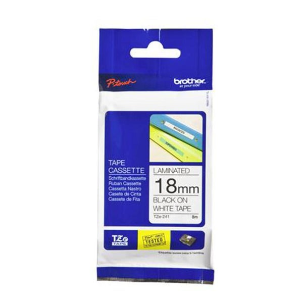 Brother 18mm Black On White Tape - Black On White (BCL141) Carousel 1