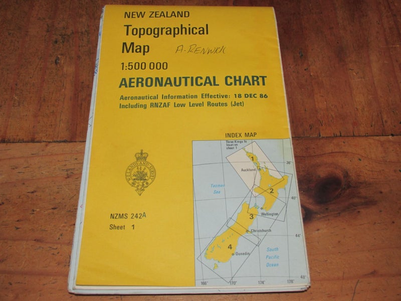 New Zealand Aeronautical Chart Topographical Map Carousel 1
