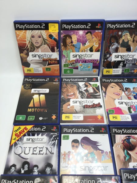* HUGE PS2 Singstar Lot! 18x Games & Microphone Set Bundle! * Carousel 2