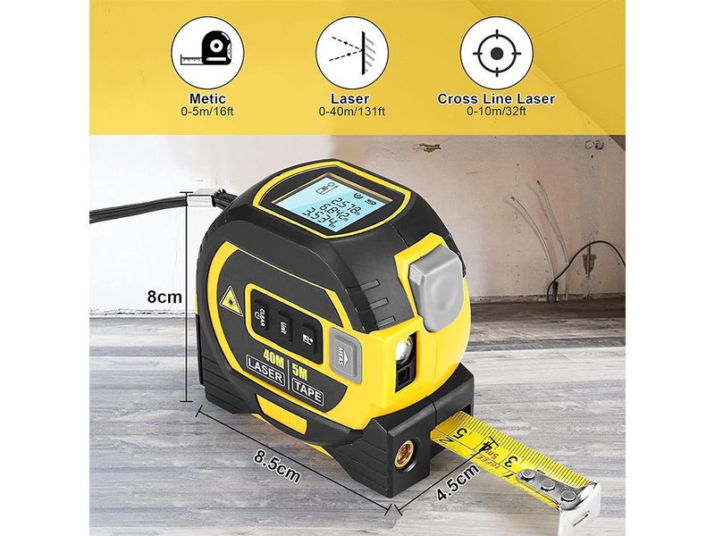 Laser Tape Measure, 40M Laser Measure, 5M Tape Measure Carousel 6