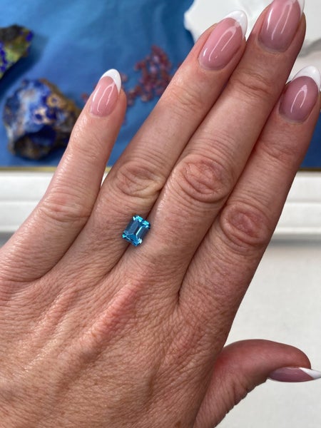 $1RES ~ $800 Buy Now * 1.88ct Swiss Blue Topaz Carousel 4