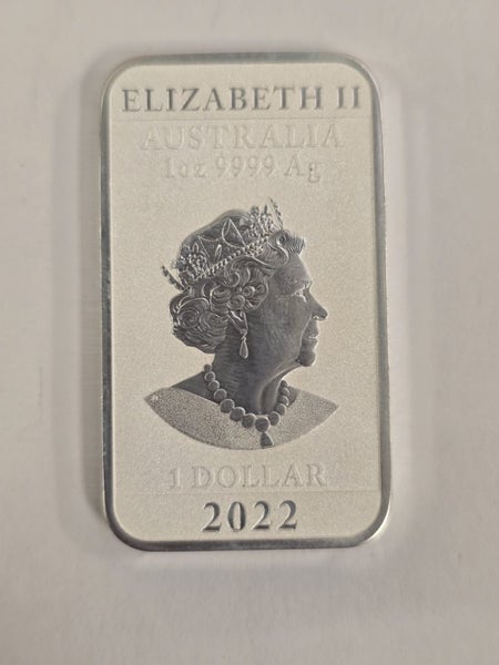 Elizabeth II Australia 1oz 9999ag 1 Dollar 2022 Bar Carousel 1