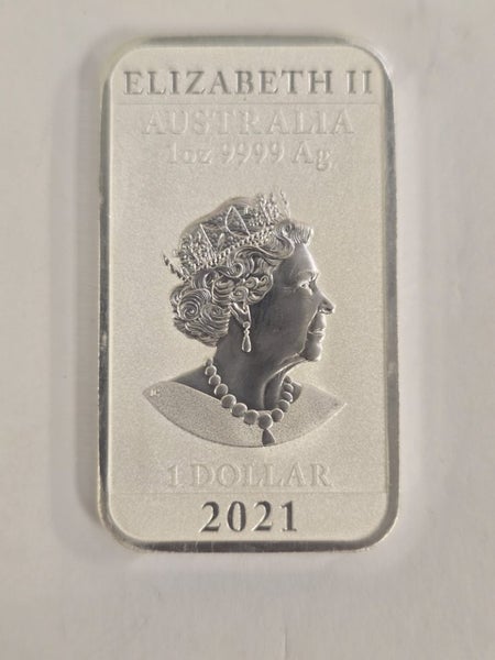 Elizabeth II Australia 1oz 9999ag 1 Dollar 2021 Bar Carousel 1