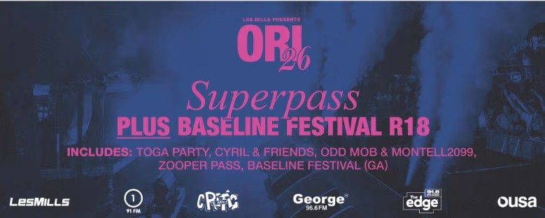 Otago Uni O week ticket LES MILLS PRESENTS OUSA ORI 2026 Carousel 1