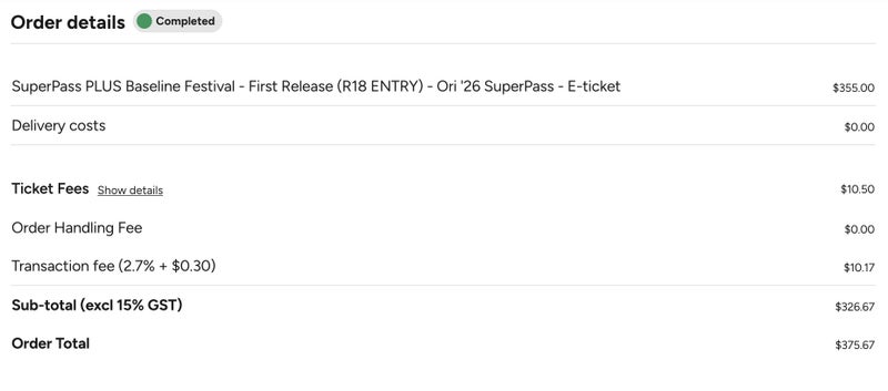 Otago Uni O week ticket LES MILLS PRESENTS OUSA ORI 2026 Carousel 3