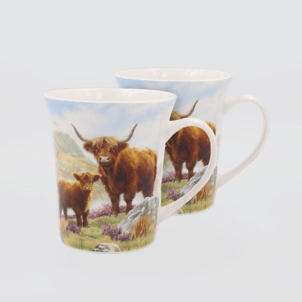 Highland Cow Mugs - Set/2 Carousel 1