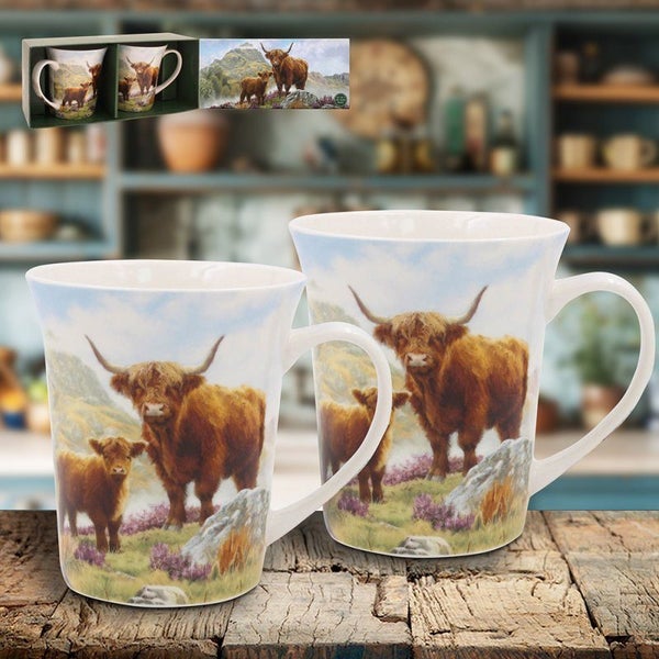 Highland Cow Mugs - Set/2 Carousel 2