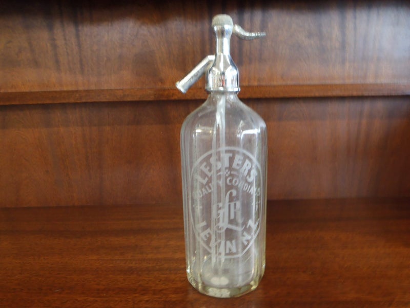 Glass Soda Syphon Lesters Levin N.Z Carousel 1
