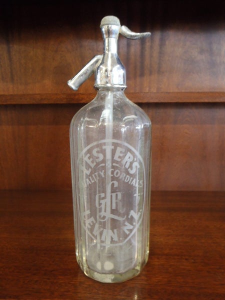 Glass Soda Syphon Lesters Levin N.Z Carousel 2