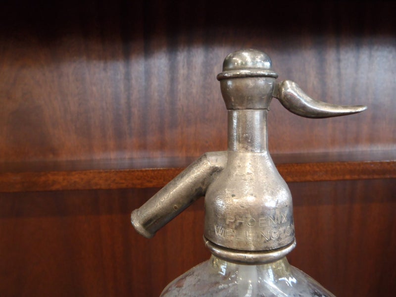 Glass Soda Syphon, Phoenix Aerated Water Co, Wellington & Petone Carousel 3