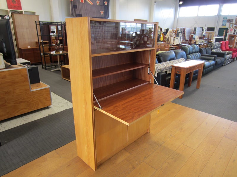 Mid Century Bureau with Display Cabinet, Germany, 1960's Carousel 1
