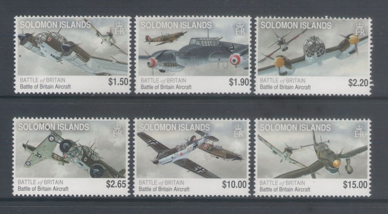 Solomon Islands - 2010 Batle of Britain / Aircraft Set (6) - UHM - 1274/9 Carousel 1