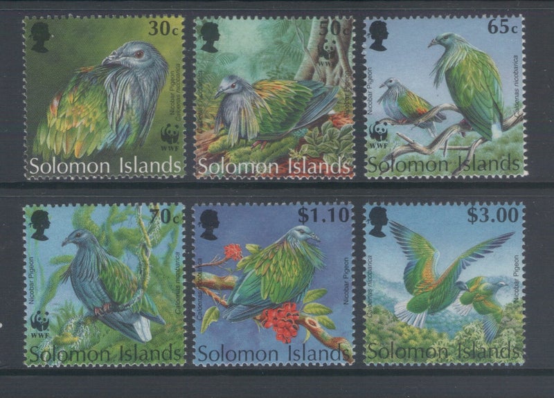 Solomon Islands - 1993 Nicobar Pigeon / WWF Set (6) - UHM - 781/6 Carousel 1